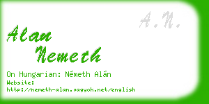 alan nemeth business card