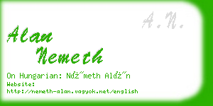 alan nemeth business card